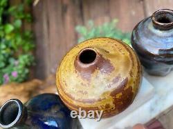 Arts Crafts Mission Pottery Vases Marble Mounted FREESHIP salesman sample matte