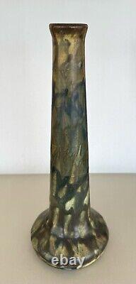 Arts & Crafts Peters & Reed Landsun Drip Glaze #5 Bud Nozzle Vase 9.75 Tall VGC