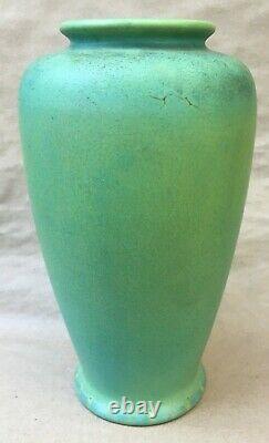 Arts & Crafts Pilkington Matte Green Art Pottery Vase
