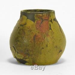 Arts & Crafts Pottery Strobl Wheatley not Merrimac matte olive green glaze vase