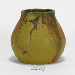 Arts & Crafts Pottery Strobl Wheatley not Merrimac matte olive green glaze vase