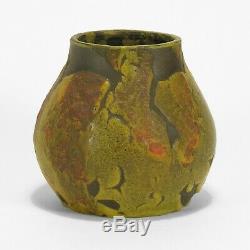 Arts & Crafts Pottery Strobl Wheatley not Merrimac matte olive green glaze vase