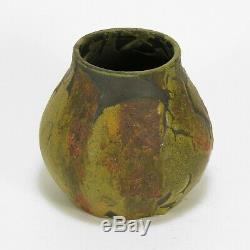 Arts & Crafts Pottery Strobl Wheatley not Merrimac matte olive green glaze vase