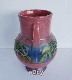 Arts & Crafts Pottery Vase Lot Weller Floral & Roseville Baneda Mint Condition