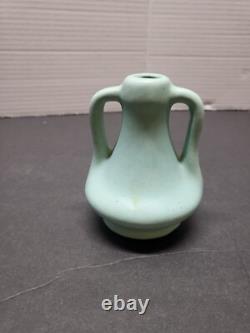 Arts & Crafts Pottery Vase Matte Green 3 Tall Hampshire