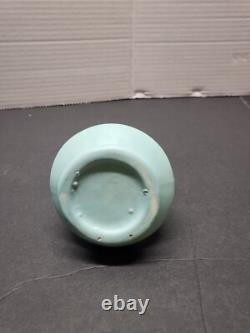 Arts & Crafts Pottery Vase Matte Green 3 Tall Hampshire