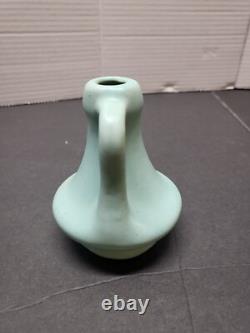 Arts & Crafts Pottery Vase Matte Green 3 Tall Hampshire