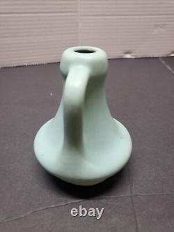 Arts & Crafts Pottery Vase Matte Green 3 Tall Hampshire