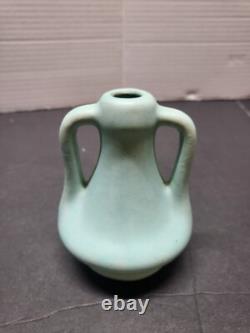 Arts & Crafts Pottery Vase Matte Green 3 Tall Hampshire