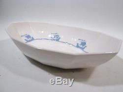 Arts & Crafts Rookwood Pottery Blue Sailing Ships 10.5 Oval Bowl Shipware