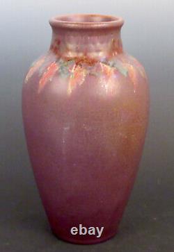 Arts & Crafts Rookwood Pottery Purple Vase 1917 Charles Todd Carved & Decorated