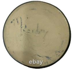 Arts & Crafts Style Mottled Blue Studio Pottery Vase Matte Glaze Heavy 7 SIGNED