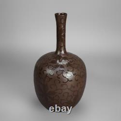 Arts & Crafts Weller or Roseville School Cut Back Floral Art Pottery Vase c1930