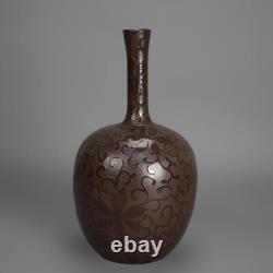 Arts & Crafts Weller or Roseville School Cut Back Floral Art Pottery Vase c1930