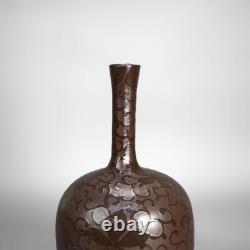 Arts & Crafts Weller or Roseville School Cut Back Floral Art Pottery Vase c1930