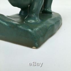 Arts & Crafts XXI 1921 Rookwood Art Pottery Elephant Bookend # 2444D Green Blue
