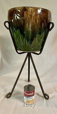 Arts and Crafts Art Deco Mid Century Planter Stand Robinson Ransbottom LARGE 8in
