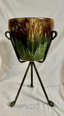 Arts and Crafts Art Deco Mid Century Planter Stand Robinson Ransbottom LARGE 8in