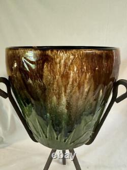 Arts and Crafts Art Deco Mid Century Planter Stand Robinson Ransbottom LARGE 8in