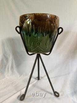 Arts and Crafts Art Deco Mid Century Planter Stand Robinson Ransbottom LARGE 8in