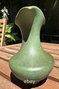 Arts and Crafts Hampshire Matte Green Pottery Pitcher Vase