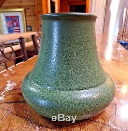 Arts and Crafts Hampshire Pottery Curdled Matte Green Vase #148