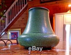 Arts and Crafts Hampshire Pottery Curdled Matte Green Vase #148