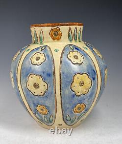 Arts and Crafts Handmade Art Pottery Vase Signed DHA Mystery Artist
