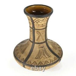 Arts and Crafts Weller Claywood Masonic Odd Fellows 9 3/4 Vase c1910s