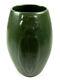Arts And Crafts Zanesville Ohio Pottery Matte Green Stylized Flower Ovoid Vase