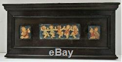 Arts and Crafts plaster panel in frame, Compton Pottery or similar c1910