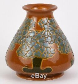 Avon Faience 6 Tall Arts And Crafts Scenic Vase With Trees