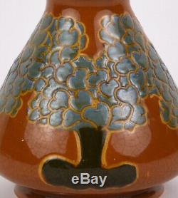 Avon Faience 6 Tall Arts And Crafts Scenic Vase With Trees
