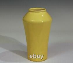 Awaji Pottery Yellow Arts & Crafts Vase MIJ Vintage Monochrome Old Japanese