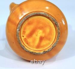 Awaji Pottery Yellow Arts & Crafts Vase Vintage Monochrome Old Japanese