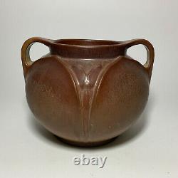 BIG 1913 Rookwood Pottery Double Handled Arts & Crafts Style Ombrosso w Tulip