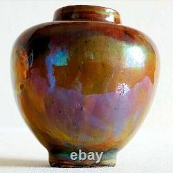 BROUWER /MIDDLE LANE Pottery Vase Flame Antique George Ohr Arts & Crafts Era