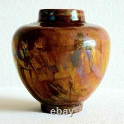 BROUWER /MIDDLE LANE Pottery Vase Flame Antique George Ohr Arts & Crafts Era
