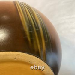 Beautiful 6 Antique Roseville Pottery Brown Pine Cone Arts & Crafts Vase Bowl