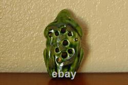 Beautiful Antique Brush-McCoy Arts Crafts Frog Flower Frog KolorKraft Green #060