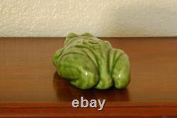 Beautiful Antique Brush-McCoy Arts Crafts Frog Flower Frog KolorKraft Green #060