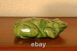 Beautiful Antique Brush-McCoy Arts Crafts Frog Flower Frog KolorKraft Green #060