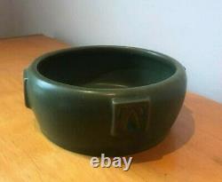 Beautiful Matte Green Arts and Crafts Bowl, Unknown Maker