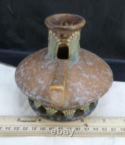 Beautiful Roseville Pottery Brown Ferella Vase Shape Arts & Crafts Mission Style