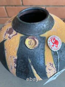 Beautiful Round Ceramic Studio Art Pottery Modern Vase Society Arts Crafts NSW