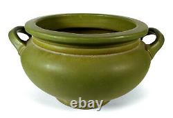 Big Antique Roseville Matte Green Arts Crafts Pottery Urn Vase Jardiniere 550-7