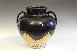 Big Old Zanesville Pottery Ebonello Vintage Vase Arts & Crafts Drip 16x16