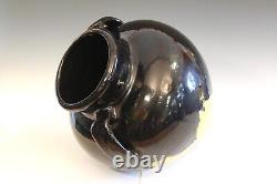 Big Old Zanesville Pottery Ebonello Vintage Vase Arts & Crafts Drip 16x16