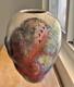 Bruce Odell Studio Art Raku Pottery Medium Vase Metallic Iridescent