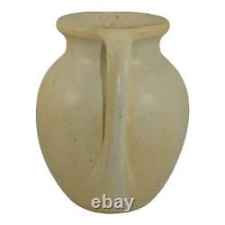 Burley Winter 1930s Arts And Crafts Pottery Ivory Ceramic Handled Vase 50